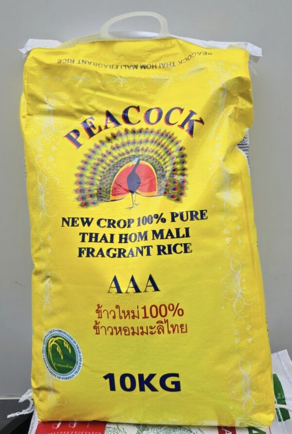 Peacock Thai Hom Mali Fragrant Rice 10kg