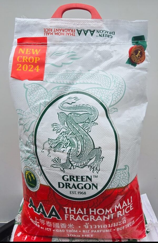 Green Dragon Thai Hom Mali Fragrant Jasmine Rice 10KG