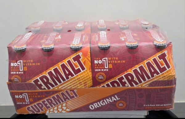 Supermalt bottles 330ml Original x 24 Bottles  4 packets x 6 bottles Super Malt